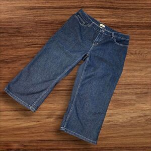 L.L. BEAN Dark Denim Long Shorts Plus Size